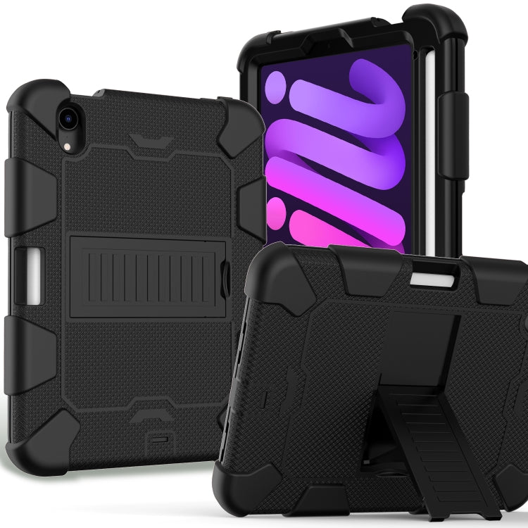 Two-Color Robot Shockproof Silicone + PC Protective Case with Holder & Pen Slot, For iPad mini 2024 / mini 6