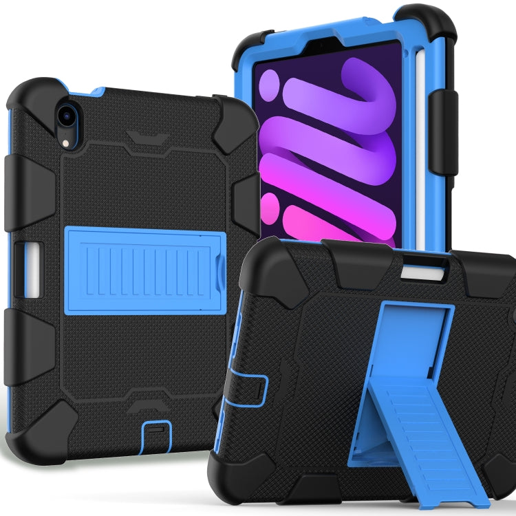 Two-Color Robot Shockproof Silicone + PC Protective Case with Holder & Pen Slot, For iPad mini 2024 / mini 6