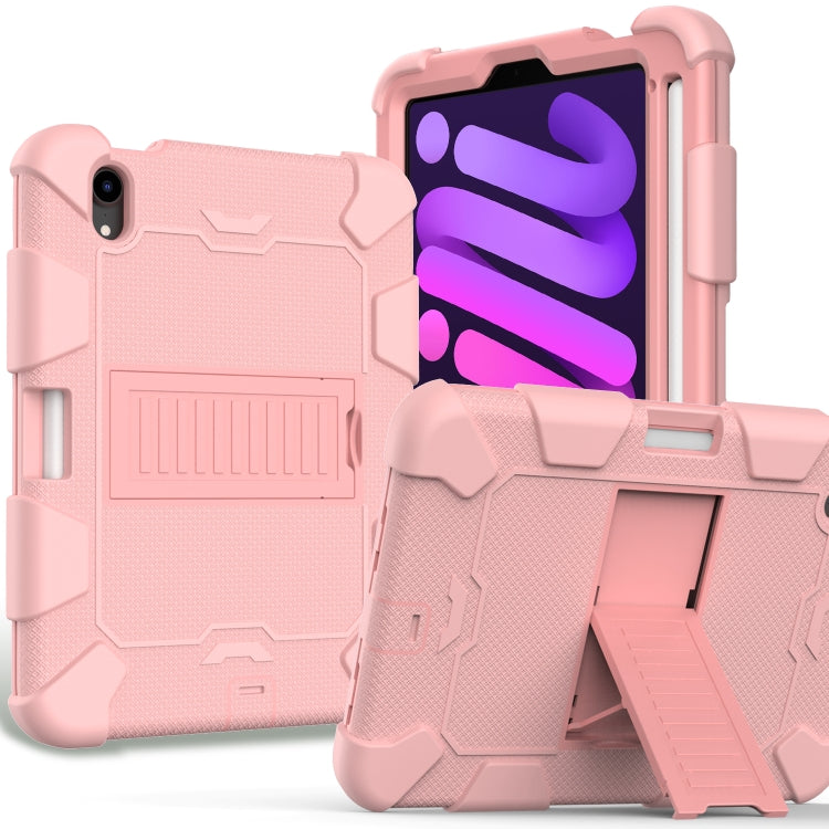 Two-Color Robot Shockproof Silicone + PC Protective Case with Holder & Pen Slot, For iPad mini 2024 / mini 6