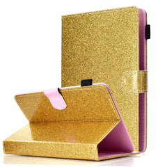 Varnish Glitter Powder Horizontal Flip Leather Case with Holder & Card Slot, For 8 inch Tablet, For 10 inch Tablet