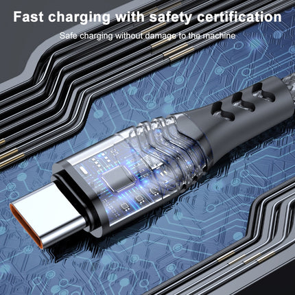 ADC-005 6A USB to USB-C / Type-C Weave Fast Charging Data Cable, 1m, 2m