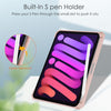 Tri-folding Acrylic TPU Leather Tablet Case with Holder & Pen Slot, For iPad mini 6 / mini 2024