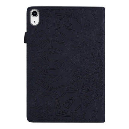 Calf Pattern Double Folding Design Embossed Leather Case with Holder & Card Slots & Pen Slot & Elastic Band, For iPad mini 2024 / mini 6