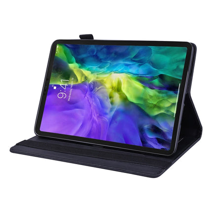 Calf Pattern Double Folding Design Embossed Leather Case with Holder & Card Slots & Pen Slot & Elastic Band, For iPad mini 2024 / mini 6