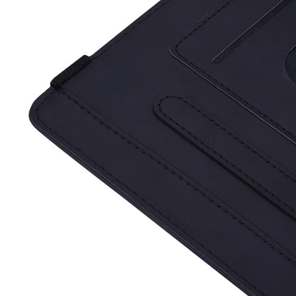 Calf Pattern Double Folding Design Embossed Leather Case with Holder & Card Slots & Pen Slot & Elastic Band, For iPad mini 2024 / mini 6