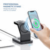 S6 3 In 1 Multi-function Magnetic Wireless Charger Stand for iPhone & iWatch & AirPods