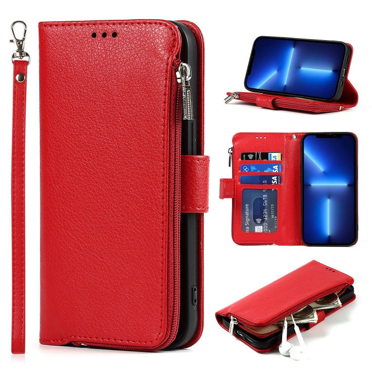 Microfiber Zipper Horizontal Flip Leather Case with Holder & Card Slots & Wallet, For iPhone 13 mini, For iPhone 13, For iPhone 13 Pro, For iPhone 13 Pro Max