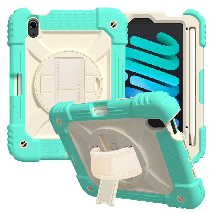 Shockproof PC + Silicone Combination Case with Holder & Hand Strap & Shoulder Strap, For iPad mini 2024 / mini 6