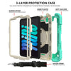 Shockproof PC + Silicone Combination Case with Holder & Hand Strap & Shoulder Strap, For iPad mini 2024 / mini 6