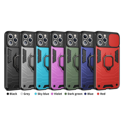 Sliding Camera Cover Design TPU + PC Shockproof Case with Ring Holder