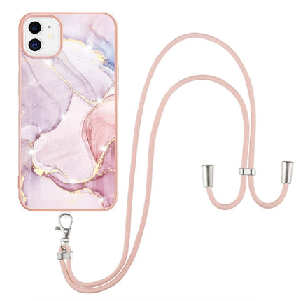 Electroplating Marble Pattern IMD TPU Shockproof Case with Neck Lanyard, For iPhone 12 / 12 Pro, For iPhone 12 Pro Max, For iPhone 11, For iPhone 11 Pro Max