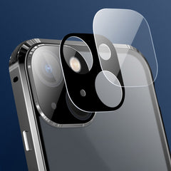 Four-corner Shockproof Anti-peeping Magnetic Metal Frame Double-sided Tempered Glass Case