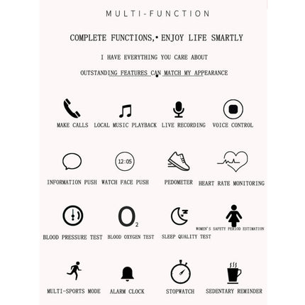 Z73 1.09 inch Touch Screen Smart Bracelet, Support Sleep Monitoring / Heart Rate Monitoring / Voice Control / Women Menstrual Cycle Reminder