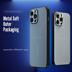 R-JUST RJ-52 3-Line Style Metal TPU Shockproof Protective Case, For iPhone 11 Pro, For iPhone 11 Pro Max