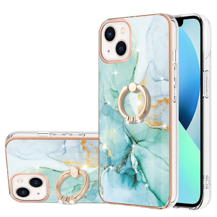 Electroplating Marble Pattern IMD TPU Shockproof Case with Ring Holder, For iPhone 13 mini, For iPhone 13, For iPhone 13 Pro, For iPhone 13 Pro Max