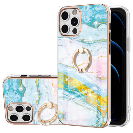 Electroplating Marble Pattern IMD TPU Shockproof Case with Ring Holder, For iPhone 12 / 12 Pro, For iPhone 12 Pro Max, For iPhone 11, For iPhone 11 Pro Max