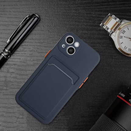 Card Slot Design Shockproof TPU Protective Case, For iPhone 13, For iPhone 13 mini