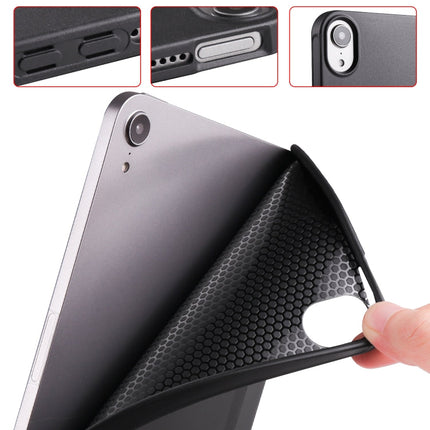 Honeycomb TPU Leather Tablet Case with 3-Folding Holder, For iPad mini 6 / mini 2024
