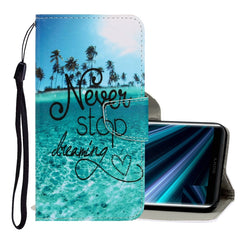 3D Colored Drawing Horizontal Flip PU Leather Case with Holder & Card Slots & Wallet