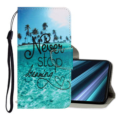3D Colored Drawing Horizontal Flip PU Leather Case with Holder & Card Slots & Wallet