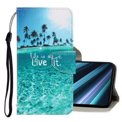 3D Colored Drawing Horizontal Flip PU Leather Case with Holder & Card Slots & Wallet