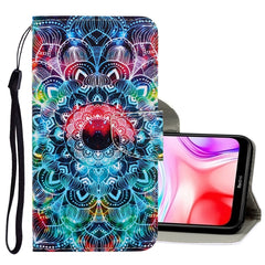 3D Colored Drawing Horizontal Flip PU Leather Case with Holder & Card Slots & Wallet
