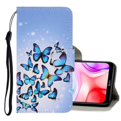 3D Colored Drawing Horizontal Flip PU Leather Case with Holder & Card Slots & Wallet