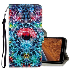 3D Colored Drawing Horizontal Flip PU Leather Case with Holder & Card Slots & Wallet