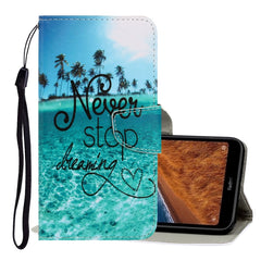 3D Colored Drawing Horizontal Flip PU Leather Case with Holder & Card Slots & Wallet