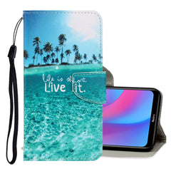 3D Colored Drawing Horizontal Flip PU Leather Case with Holder & Card Slots & Wallet