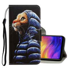 3D Colored Drawing Horizontal Flip PU Leather Case with Holder & Card Slots & Wallet, For Xiaomi Redmi Note 7