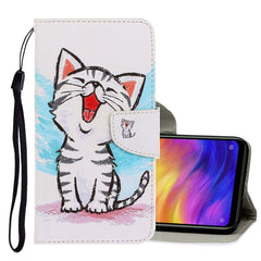 3D Colored Drawing Horizontal Flip PU Leather Case with Holder & Card Slots & Wallet, For Xiaomi Redmi Note 7