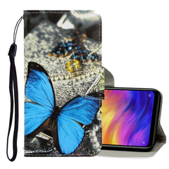 3D Colored Drawing Horizontal Flip PU Leather Case with Holder & Card Slots & Wallet, For Xiaomi Redmi Note 7