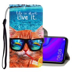 3D Colored Drawing Horizontal Flip PU Leather Case with Holder & Card Slots & Wallet, For Huawei Mate 30 Lite