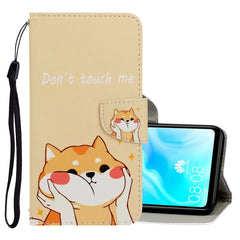 3D Colored Drawing Horizontal Flip PU Leather Case with Holder & Card Slots & Wallet, For Huawei P30 Lite