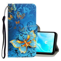 3D Colored Drawing Horizontal Flip PU Leather Case with Holder & Card Slots & Wallet, For Huawei P30 Lite