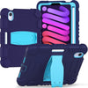 Tri-Layer Protection Screen Frame Heavy Duty PC Hybrid Silicone Case with Holder, For iPad mini 6 / mini 2024