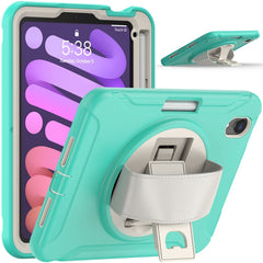 360 Degree Rotation PC + TPU Protective Case with Holder & Hand-strap, For iPad mini 6 / mini 2024