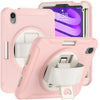 360 Degree Rotation PC + TPU Protective Case with Holder & Hand-strap, For iPad mini 6 / mini 2024