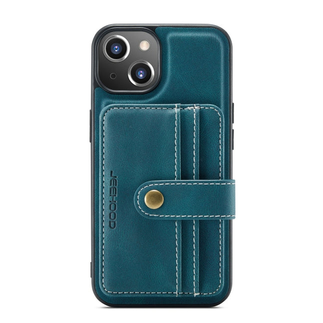 JEEHOOD Anti-theft Brush Magnetic PU + TPU Protective Case with Card Slot, For iPhone 13 mini, For iPhone 13, For iPhone 13 Pro, For iPhone 13 Pro Max
