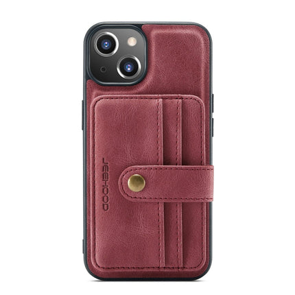 JEEHOOD Anti-theft Brush Magnetic PU + TPU Protective Case with Card Slot, For iPhone 13 mini, For iPhone 13, For iPhone 13 Pro, For iPhone 13 Pro Max