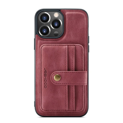 JEEHOOD Anti-theft Brush Magnetic PU + TPU Protective Case with Card Slot, For iPhone 13 mini, For iPhone 13, For iPhone 13 Pro, For iPhone 13 Pro Max