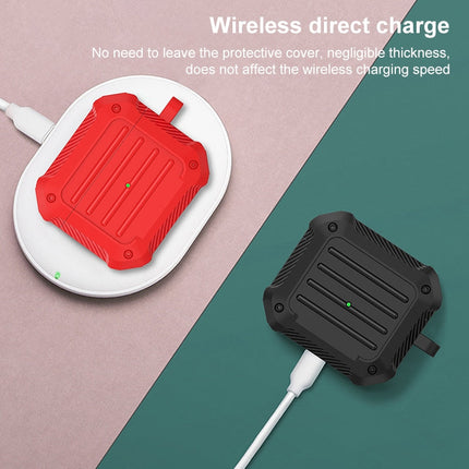 Wireless Earphones Shockproof Carbon Fiber Luggage TPU Protective Case, For AirPods 3