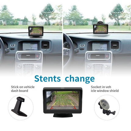 PZ620-W Car 4.3-inch Digital USA Frame Solar Wireless Reversing Image, PZ620-W