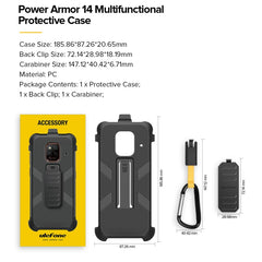 Ulefone Multifunctional TPU + PC Protective Case with Back Clip & Carabiner, For Ulefone Power Armor 14