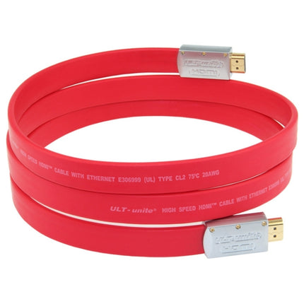 ULT-unite 4K Ultra HD Gold-plated HDMI to HDMI Flat Cable, 1m, 1.5m, 2m, 3m, 5m, 6m, 8m, 10m, 12m, 15m, 16m, 17m, 18m, 20m