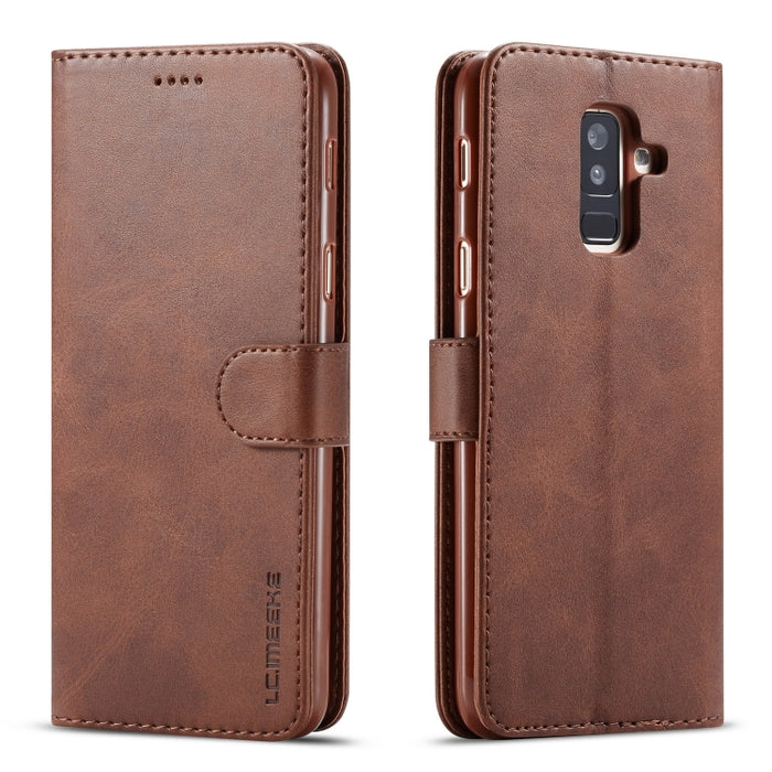LC.IMEEKE Calf Texture Horizontal Flip Leather Case, with Holder & Card Slots & Wallet, For Galaxy A6 Plus (2018)