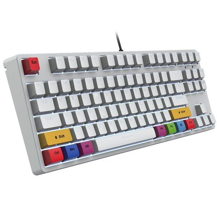 HXSJ L600 87 Keys USB-C / Type-C Wired Red Shaft Mechanical Keyboard with Cool Backlight