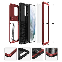 Armor Shockproof Splash-proof Dust-proof Phone Case with Holder, For Samsung Galaxy S21 5G, For Samsung Galaxy S21+ 5G, For Samsung Galaxy S21 Ultra 5G, For Samsung Galaxy S21 FE