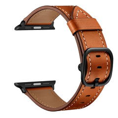 Leather Replacement Strap Watchband For Apple Watch Series, 7 41mm / 6&SE&5&4 40mm / 3&2&1 38mm, 7 45mm / 6&SE&5&4 44mm / 3&2&1 42mm